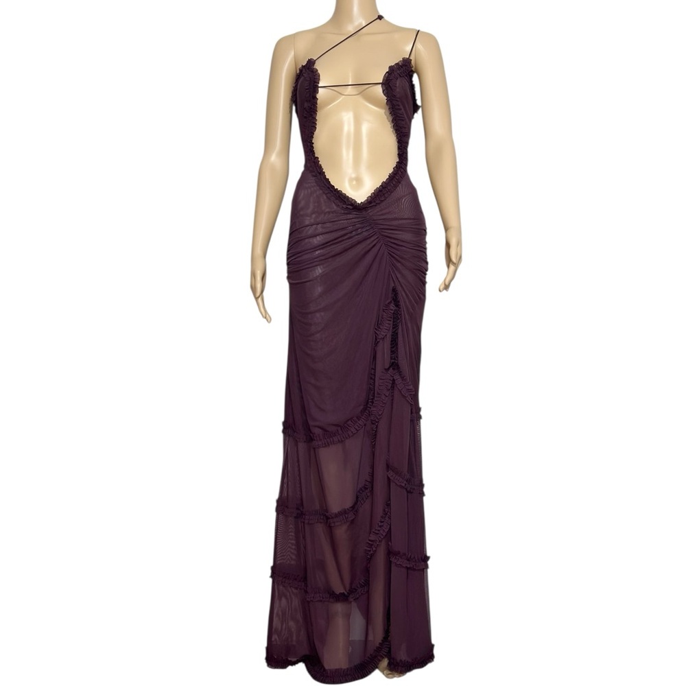 JADED LONDON Fatale Mesh Maxi Dress, Dusk, 0 (US) - Picture 1 of 7